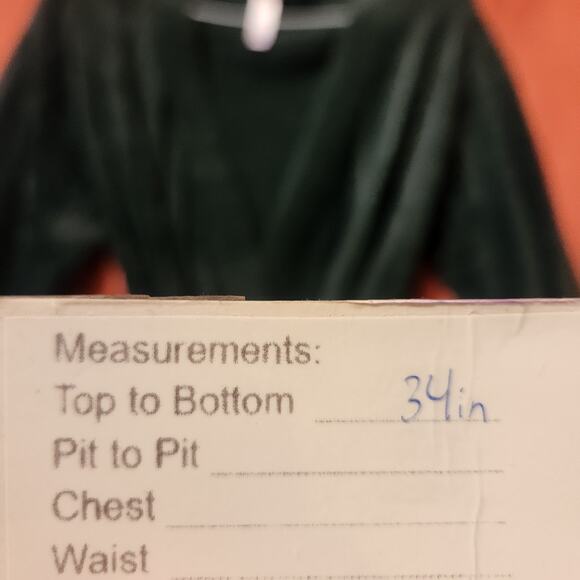 Savage x Fenty Fluff It Up Robe Sz M/L - Jewel Tone Green Holiday Lounge Wear - Picture 7 of 8